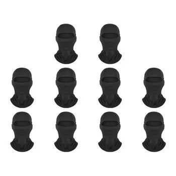 Детская балаклава ветрозащитная лыжная маска для лица велосипедный шарф аксессуар (черный)