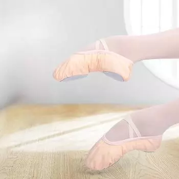 Детская балетная и танцевальная обувь: Обувь для балета для малышей, йога-холст, бесплатная шнуровка, мягкая подошва для танцев в стиле квадрат Size 33 (20.5cm)