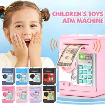 Детская банка для хранения отпечатков пальцев, проверка банкнот, пароль, игрушка для мальчиков и девочек, подарок One Size