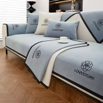 Детская бархатная диванная подушка с вышивкой панды, современный минималистичный тканевый чехол для диванной подушки, тканевый чехол 70*70cm