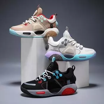 Детская баскетбольная обувь Подростковые ученики начальной школы Профессиональные тренировочные кроссовки Детская обувь Спортивная обувь для мальчиков 40 чёрный