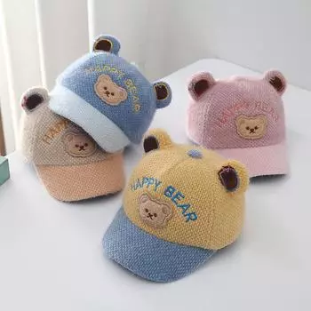 Детская бейсбольная кепка, детская фуражка, защита ушей, теплые шапки