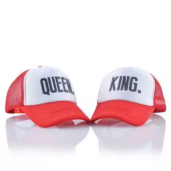 Детская бейсболка, детские летние дышащие сетчатые кепки, кепки Snapback King и Queen для мальчиков и девочек 51-54CM