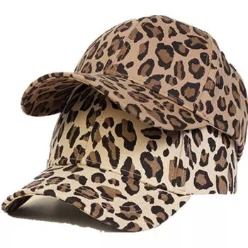 Детская бейсболка из хлопка с леопардовым принтом для мальчиков и девочек, для путешествий, отдыха, спорта, гольфа, модная солнцезащитная кепка коричневый