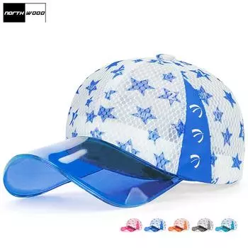 Детская бейсболка NORTHWOOD, дышащая студенческая бейсболка для мальчиков и девочек с сетчатой милой детской кепкой 52-55 cm серый