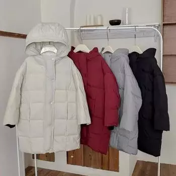 Детская белая куртка-пуховик из утиного пуха, толстая теплая длинная верхняя одежда для мальчиков и девочек, парки 2024 года, зимние новые повседневные подростковые детские пальто 120cm чёрный