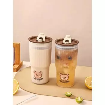 Детская бутылка для воды, большая емкость, портативные бутылки для питья, многоразовая посуда для напитков для занятий спортом на открытом воздухе, путешествий 0.65L