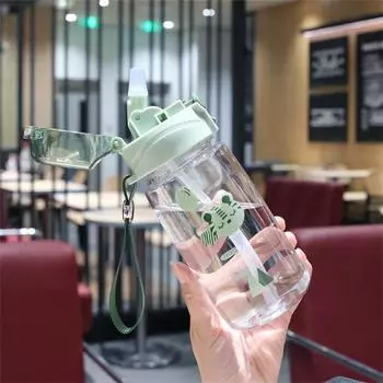 Детская бутылка для воды, красная, термостойкая, износостойкая, с веревкой, подъемная конструкция, защита от падения, принадлежности для кухонного бара, поильник 550ml красный