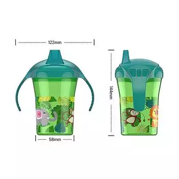 Детская бутылка для воды с рисунком из мультфильма, детская чашка-утконос, противоудушающая, обучающая питьевая вода, герметичная чашка с носиком 260 мл as the picture