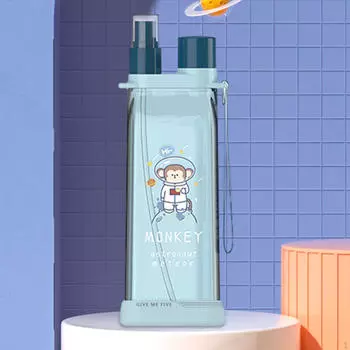 Детская бутылка-спрей для воды Mist Cup 510 мл Портативная для занятий спортом на открытом воздухе синий