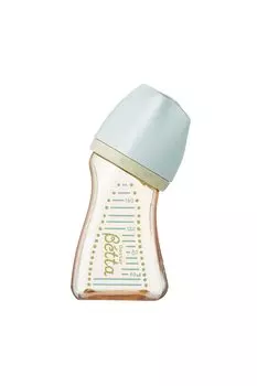 Детская бутылочка Betta Baby Brain Wide Mouth WS2 160 мл. Для новорожденных 0 месяцев. Изготовлена из PPSU. Уменьшает срыгивание. Уменьшает отрыжку. Синий. Сделано в Японии. Доктор. ~ baby голубой