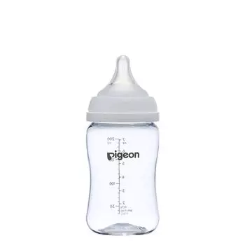 Детская бутылочка Pigeon Breast Milk Experience 200 мл Изготовлена из легкого и небьющегося пластика Премиум-прозрачность, как у стекла (Т-Эстер)