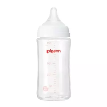 Детская бутылочка Pigeon Breastfeeding Experience 240 мл Для детей от 3 месяцев Изготовлена из быстро остывающего, гигиеничного и термостойкого стекла