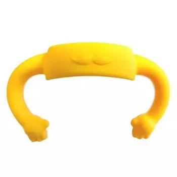 Детская бутылочка силиконовая ручка мягкий захват ручка для бутылочки для кормления грудью насадка гибкий аксессуар для бутылочки для новорожденных жёлтый