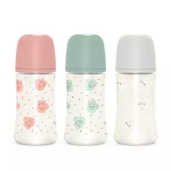 Детская бутылочка Swabinex Bonomia Premium PA 270 мл, 3 вида, выберите 1, корейские детские товары Owl Pink