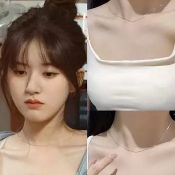 Детская цепочка на ключицу, цепочка из змеиной кости, простая цепочка, легкая роскошная цепочка на шею для женщин