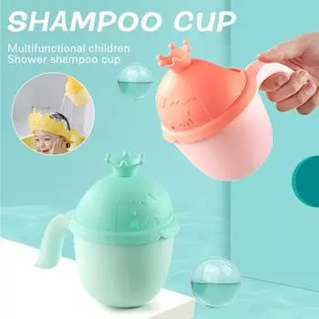 Детская чашка для шампуня, мультяшная чашка для ванны, ложка для полива, бутылка для полива для мальчиков и девочек, детские товары жёлтый