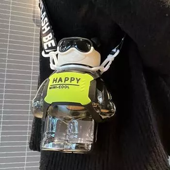 Детская чашка для воды, дизайн с мультяшным медведем, пополнение запаса воды, креативная полезная бутылка для воды в мультяшной форме, товары для дома 800ML чёрный