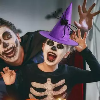 Детская черная шляпа ведьмы, легкий прочный костюм волшебника, удобно носить шляпу для вечеринок на Хэллоуин фиолетовый