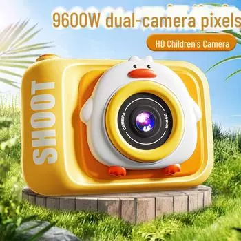 Детская цифровая камера HD 9600W: Мини-фотоигрушка и подарок для мальчиков и девочек Bear Camera, 32G Card