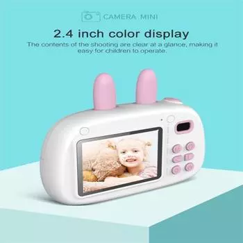 Детская цифровая камера Мини задняя и передняя селфи двойная вспышка детская видеокамера видео перезаряжаемая зелёный