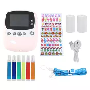 Детская цифровая камера P01A с моментальной печатью, игрушка, видеорегистратор 2,4 дюйма, 1200 Вт для мальчиков и 1200W розовый