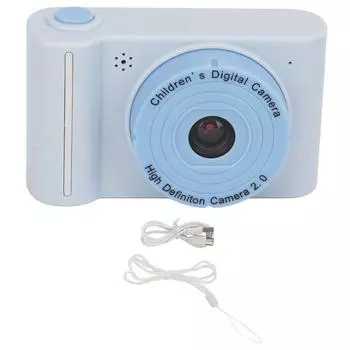 Детская цифровая камера с двумя объективами, видеокамера 40 МП с 8-кратным цифровым зумом, IPS-экраном 1080P, перезаряжаемая синий