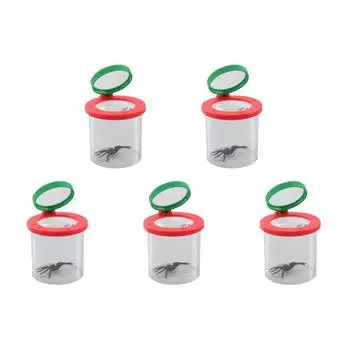 Детская цилиндрическая лупа для насекомых-пауков и гусениц (красный)