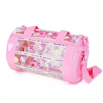 Детская цилиндрическая сумка-тоут Cross Transparent Beach Bag Hello Kitty KTT-SC08P, популярный персонаж в Корее