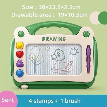 Детская цветная магнитная доска для рисования, детская головоломка, доска для письма, игрушка, граффити, образовательная доска для рисования, игрушка Монтессори для детей зелёный