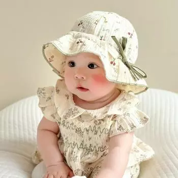 Детская цветочная шляпа-зонтик Летние детские шапки-рыбаки для мальчиков и девочек