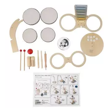 Детская деревянная барабанная установка для обучения музыке?Когнитивное развитие детей, практическая барабанная установка