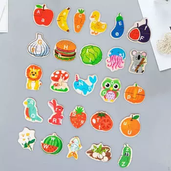 Детская деревянная головоломка ABC Монтессори-образовательная игрушка, обучающая опора, заглавные и строчные буквы