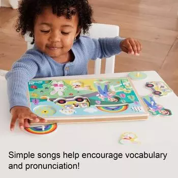 Детская деревянная головоломка-доска, игрушка, плюшевая женская кукла-марионетка, мелкая моторика, дошкольное образование B