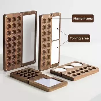 Детская деревянная коробка для пигментов в чистом стиле ручной работы, акварель, цветная пигментная палитра, художник, путешествия, эскиз, живопись, товары для рукоделия 8 grid коричневый