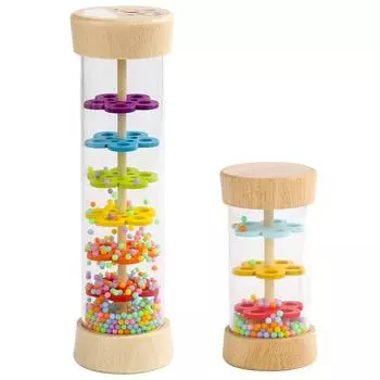 Детская деревянная труба со звуком дождя, имитация звука дождя, деревянная игрушка в подарок, песочные часы, веселый музыкальный шейкер, игрушка для раннего образования и просвещения