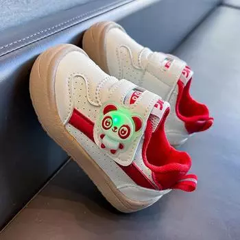 Детская детская обувь для мальчиков и девочек, повседневная мягкая подошва с героями мультфильмов, легкая и дышащая 16 красный