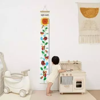 Детская диаграмма роста, настенная линейка с рисунком животных из мультфильмов для мальчиков и девочек, настенная диаграмма для измерения роста детей, декор для спальни A