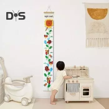 Детская диаграмма роста, настенная линейка с рисунком животных из мультфильмов для мальчиков и девочек, настенная диаграмма для измерения роста детей, декор для спальни J