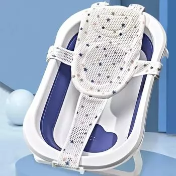 Детская душевая сетка для ванны для новорожденных Нескользящий коврик для ванны Подвесной коврик для ванной Подставка для ванны Кронштейн для купания младенцев Детские принадлежности для купания