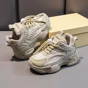 Детская дышащая обувь для досок, новинка 2023 года, летняя спортивная обувь для мальчиков, обувь для девочек, сетчатая обувь для учащихся средней школы 27 розовый