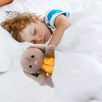 Детская дышащая плюшевая игрушка-кролик с успокаивающей музыкой, легкий музыкальный кролик, плюшевая мягкая игрушка, успокаивающая кукла-пустышка, подарок для новорожденных мальчиков и девочек A