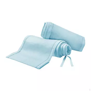 Детская дышащая сетчатая подкладка для кровати, принадлежности для полноразмерной детской кроватки, защитная синяя синий