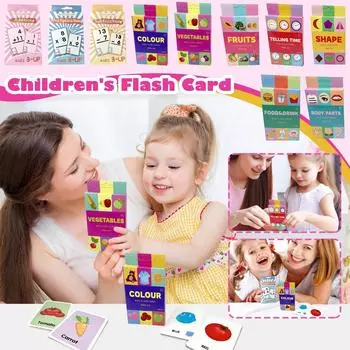Детская еда, овощи Карточка для изучения английского языка Обучающая флеш-карта One Size