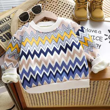 Детская флисовая футболка, осенне-зимний толстый свитер для мальчиков, теплая толстовка с капюшоном для девочек 80cm