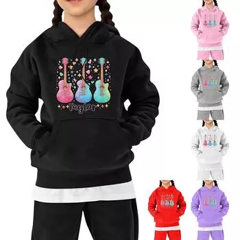 Детская флисовая толстовка с капюшоном и длинными рукавами на осень и зиму, унисекс, повседневный топ с рисунком из мультфильмов 150 чёрный