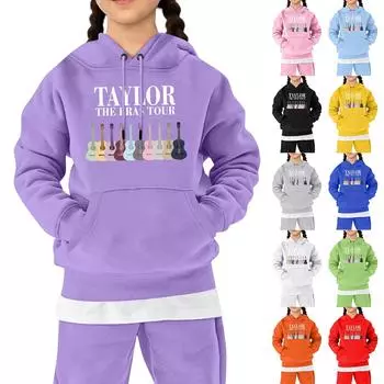 Детская флисовая толстовка с капюшоном и длинными рукавами, осенне-зимняя, унисекс, повседневный топ с рисунком из мультфильмов 120 синий