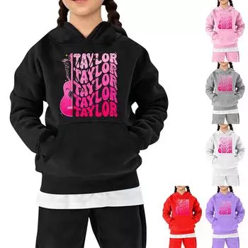 Детская флисовая толстовка с капюшоном и длинными рукавами на осень и зиму, унисекс, повседневный топ с рисунком из мультфильмов 130