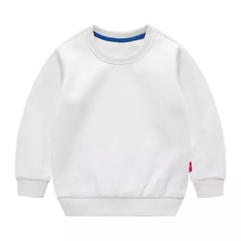 Детская флисовая толстовка, зимняя флисовая повседневная толстовка для девочек и мальчиков 90cm белый