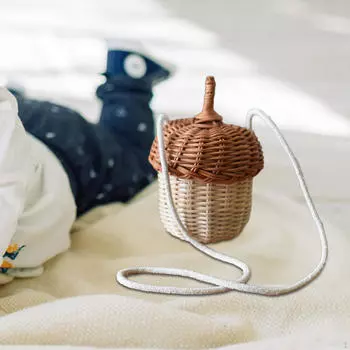 Детская фотография, сумка из ротанга, плетеное украшение, милый декоративный реквизит для детской фотографии, позирующий для